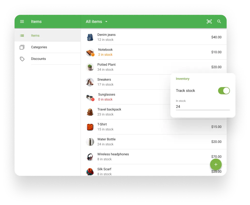 Inventory management with Vemli POS app